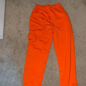 xs orange sweatpants